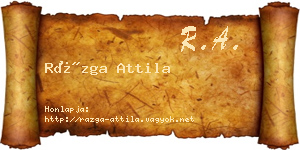 Rázga Attila névjegykártya
